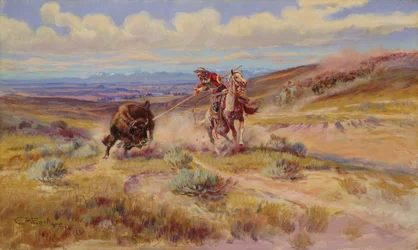 Spearing a Buffalo