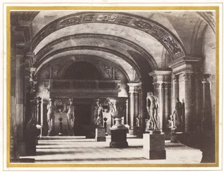 Salle des Cariatides, at the Louvre Museum, c. 1851