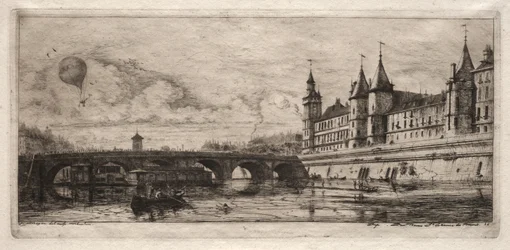 Etchings of Paris: The Exchange Bridge, 1854