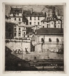 Etchings of Paris: The Mortuary, 1854