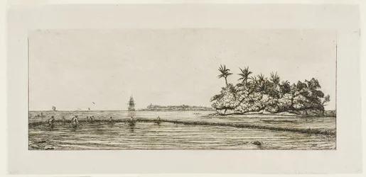 Oceania: Fishing, Near Islands with Palms in the Uea or Wallis Group, 1845