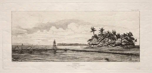 Oceania: Fishing near Islands with Palms in the Uea or Wallis Group, 1845