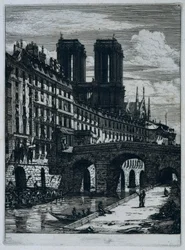 Petit Pont Over the Seine in Paris