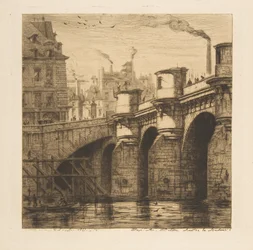 Pont-Neuf, Paris, from “Etchings of Paris”