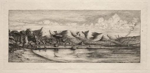 Seine Fishing off Charcoal Burners Point, Akaroa, 1865