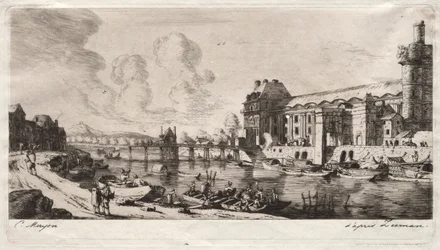 The Pavillon de Mademoiselle and Part of the Louvre