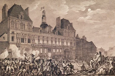 Robespierre, Saint-Just, Couthon and Hanriot Taking Refuge in the Hotel-de-Ville in Paris, 9 Thermidor Year II