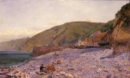 Among the Shingle at Clovelly, 1864