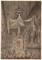 Funeral for Marie-Thérèse of Spain, Dauphine of France, in the Church of Notre Dame, Paris, on November 24, 1746