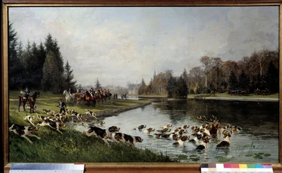 Hunt a Race: The Hallali of the Deer at the Pond of Sulvie, Hunt of the Duke of Aumale