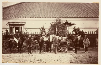 Military Group Portrait with Horses