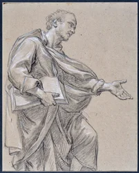 Draped Figure Holding a Book