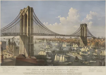 The Great East River Suspension Bridge