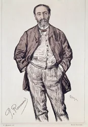Portrait of Camille Saint-Saëns, French composer, 20th century