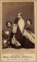 Our Protection. Rosa, Charley, Rebecca. Slave Children from New Orleans, 1864