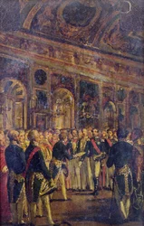 The Senate Presenting Louis Napoleon Bonaparte with the Result of the Plebiscite Proclaiming him Emperor, at Saint-Cloud, 1st December 1852