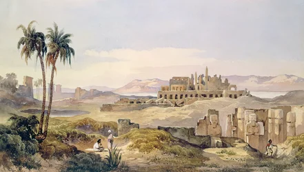 View of the Ruins of Karnak in Egypt