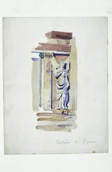 Certosa di Pavia (study of a sculpted angel), 1891