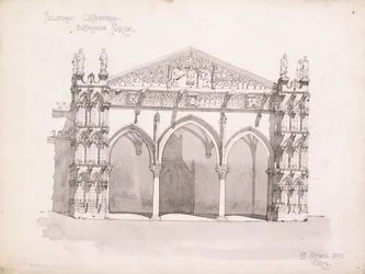 Palermo Cathedral, Study of the Entrance Porch