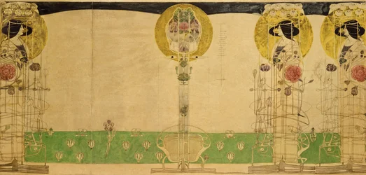 Preliminary design for Mural decoration of the first floor Room of Miss Cranston