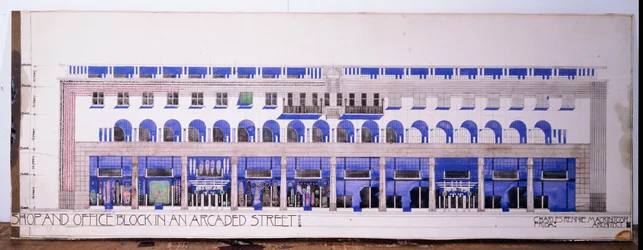 Previously Unrecorded Architectural Drawings for a Shop and Arcaded Street, c.1915