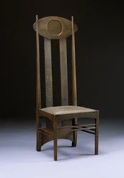 Rare and important high-back chair, c.1898-99