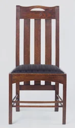 Side chair, one of a pair, made for Miss Cranstons Argyle Street Tearooms, Glasgow