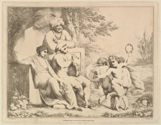 Three Putti Dancing to a Piper