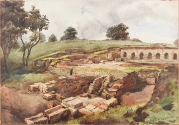 Bath House at Chesters from the North East