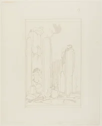 Narcissus by the Pool; illustration for Oscar Wilde
