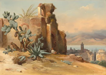 Ancient Ruins near Messina, Sicily, 1842