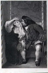 Uncle Toby and the Widow, engraved by Lumb Stocks