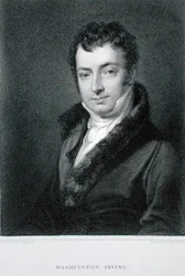 Washington Irving (1783-1859), engraved by Moseley Isaac Danforth
