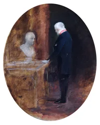 The Duke of Wellington Looking at Bust of Napoleon