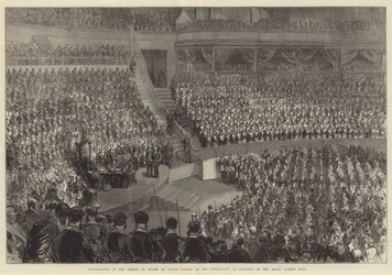 Installation of the Prince of Wales as Grand Master of the Freemasons of England at the Royal Albert Hall