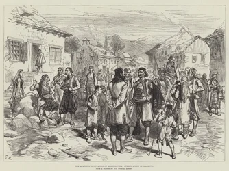 The Austrian Occupation of Herzegovina, Street Scene in Grahovo