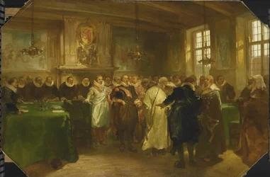 Prince Maurice of Orange receives a delegation from Russia in 1614, 1874