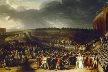 The Festival of the Federation at Champ de Mars on 14 July 1790