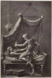 Photoreproduction of a Drawing by Perino del Vaga, The Rape of Lucretia