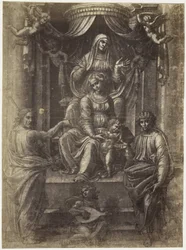 Photoreproduction of a Drawing by Raphael, Anna, Mary and Christ