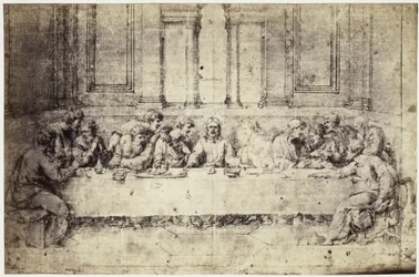 Photoreproduction of a Drawing by Raphael, The Last Supper