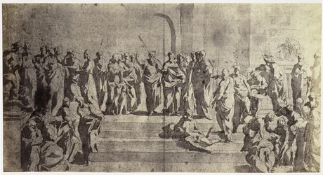 Photoreproduction of a Drawing by Raphael, Study for The School of Athens