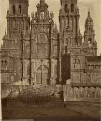 The West Front of the Cathedral of Santiago de Compostela, Spain