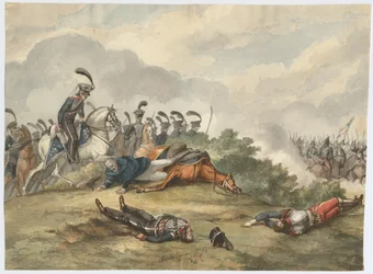 Marshal Blücher at the Battle of Ligny on 16 June 1815