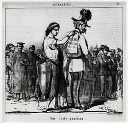 A fair punishment: Europe attaches a sign with the inscription 