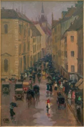 Dienerstraße in Munich, with St. Peter