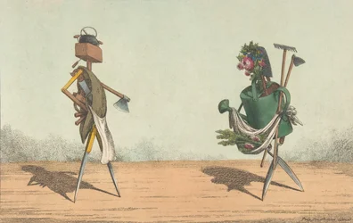 Implements Animated, Plate 1, Dedicated to the Carpenters and Gardeners of Great Britain
