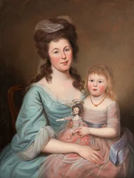 Peggy Sanderson Hughes and Her Daughter, c.1788-89