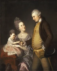 Portrait of John and Elizabeth Lloyd Cadwalader and their Daughter Anne