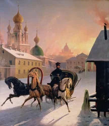 Troika on the Street in St. Petersburg